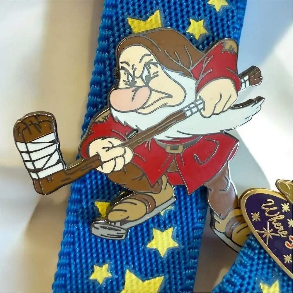 Vintage Disney 2003 Sorcerer Apprentice Mickey Lanyard Collectable Trading Pins